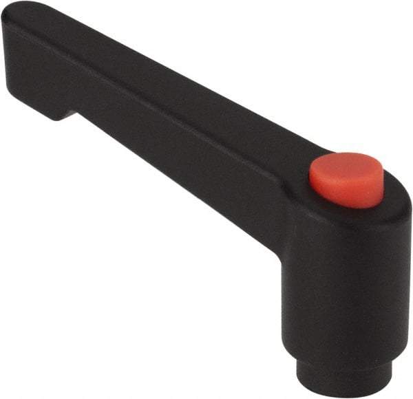 Morton Machine Works - 1/2-13, 0.79" Hub Diam, Glass Fiber Reinforced Plastic A-Tapped Adjustable Clamping Handle - 3.15" OAL, 2.48" High, 0.55" Hole Depth - All Tool & Supply