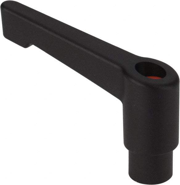 Morton Machine Works - M5, 12mm Hub Diam, Glass Fiber Reinforced Plastic Metric A-Tapped Adjustable Clamping Handle - 42mm OAL, 35mm High, 7.5mm Hole Depth - All Tool & Supply