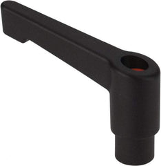 Morton Machine Works - M5, 12mm Hub Diam, Glass Fiber Reinforced Plastic Metric A-Tapped Adjustable Clamping Handle - 42mm OAL, 35mm High, 7.5mm Hole Depth - All Tool & Supply