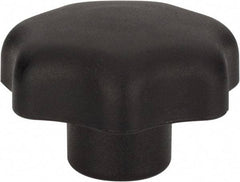 Morton Machine Works - 0.98" Head Diam, 7 Point Scalloped Knob - 1/4-20 Hole, Thermoplastic, Black - All Tool & Supply