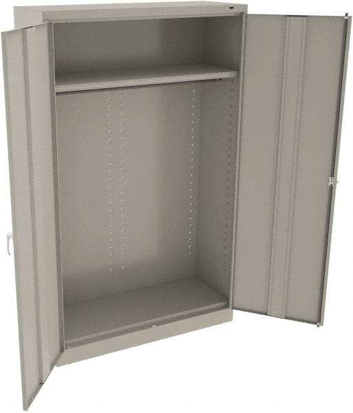 Tennsco - 2 Shelf Wardrobe Storage Cabinet - Steel, 48" Wide x 18" Deep x 78" High, Light Gray - All Tool & Supply