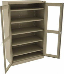 Tennsco - 5 Shelf Visible Storage Cabinet - Steel, 48" Wide x 24" Deep x 78" High, Sand - All Tool & Supply