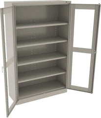 Tennsco - 5 Shelf Visible Storage Cabinet - Steel, 48" Wide x 18" Deep x 78" High, Light Gray - All Tool & Supply