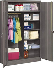 Tennsco - 6 Shelf Wardrobe Storage Cabinet - Steel, 48" Wide x 24" Deep x 78" High, Medium Gray - All Tool & Supply