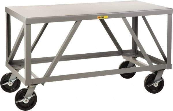 Little Giant - Mobile Table - Fixed Leg, Gray, 30" Deep - All Tool & Supply