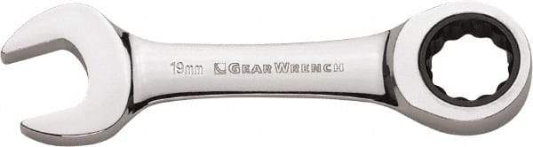 GearWrench - 19mm 12 Point Combination Wrench - Chrome Vanadium Steel, Full Polish Finish - All Tool & Supply