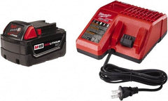 Milwaukee Tool - 18 Volt, 1 Battery Lithium-Ion Power Tool Charger - Battery Included - All Tool & Supply