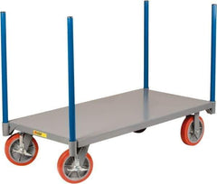 Little Giant - 3,600 Lb Capacity Steel Pipe Stake Truck - Steel Deck, 30" OAW, 60" Platform Length, Polyurethane Casters - All Tool & Supply