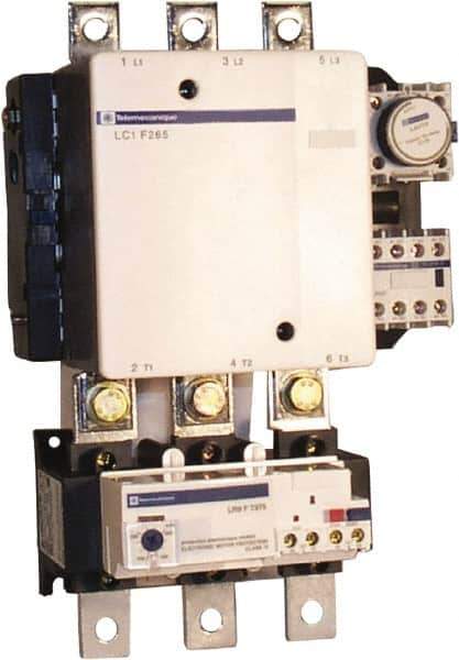 Schneider Electric - 3 Pole, 500 Coil VAC, 265 Amp at 440 VAC, Nonreversible IEC Contactor - Bureau Veritas, CCC, CSA, DNV, EN/IEC 60947-1, EN/IEC 60947-4-1, GL, JEM 1038, LROS, RINA, RMRoS, RoHS Compliant, UL Listed - All Tool & Supply