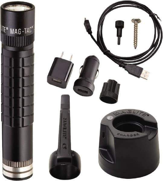 Mag-Lite - LED Bulb, Industrial/Tactical Flashlight - Black Aluminum Body, 1 Li-FeP04 Battery Included - All Tool & Supply