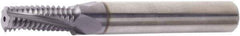 Vargus - M10x1 ISO, 0.343" Cutting Diam, 3 Flute, Solid Carbide Helical Flute Thread Mill - Internal Thread, 0.807" LOC, 2-7/8" OAL, 3/8" Shank Diam - All Tool & Supply