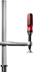 Bessey - 1,000 Lb Holding Capacity, 12" Max Opening Capacity, 1,000 Lb Clamping Pressure, Manual Hold Down Clamp - 7-11/16" Arm Length, 7-7/8" Clamp Length, 1-37/64" Clamp Width, 15-3/4" Clamp Height, 28mm Stud Mount, Steel - All Tool & Supply