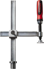 Bessey - 1,200 Lb Holding Capacity, 12" Max Opening Capacity, 1,200 Lb Clamping Pressure, Manual Hold Down Clamp - 10" Arm Length, 10-7/16" Clamp Length, 2-19/32" Clamp Width, 15-3/4" Clamp Height, 28mm Stud Mount, Steel - All Tool & Supply