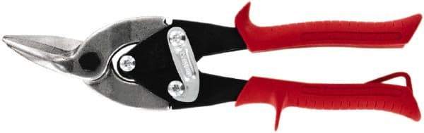 Midwest Snips - 1-1/4" Length of Cut, Left Pattern Aviation Snip - 10" OAL, 18 AWG Steel Capacity - All Tool & Supply