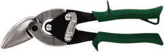 Midwest Snips - 1-1/4" Length of Cut, Right Pattern Offset Aviation Snip - 9-3/4" OAL, 18 AWG Steel Capacity - All Tool & Supply