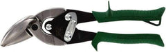 Midwest Snips - 1-1/4" Length of Cut, Right Pattern Offset Aviation Snip - 9-3/4" OAL, 18 AWG Steel Capacity - All Tool & Supply