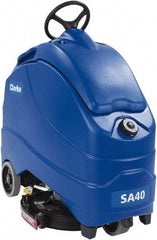 Clarke - 20" Cleaning Width, Battery Powered Floor Scrubber - 0.66 hp, 140 RPM, 12 Gal Tank Capacity, Series SA40 - All Tool & Supply