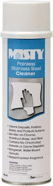 Misty - 18 fl oz Foam Stainless Steel Cleaner & Polish - Lemon Scented, Aerosol Container - All Tool & Supply