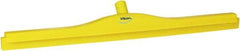 Vikan - 27.6" Polypropylene Blade Floor Squeegee Frame - Threaded End, Double Edge, Yellow, Polypropylene Holder - All Tool & Supply