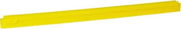 Vikan - 27.6" Polypropylene Blade Squeegee Refill - Threaded End, Double Edge, Yellow, Polypropylene Holder, Use with 77156 - All Tool & Supply