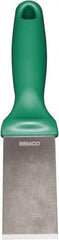 Remco - Stiff Stainless Steel Beveled Scraper - 1-1/2" Blade Width x 3-1/2" Blade Length, 5-13/32" Long Ergonomic Polypropylene Handle - All Tool & Supply