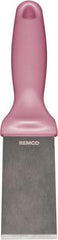 Remco - Stiff Stainless Steel Beveled Scraper - 1-1/2" Blade Width x 3-1/2" Blade Length, 5-13/32" Long Ergonomic Polypropylene Handle - All Tool & Supply