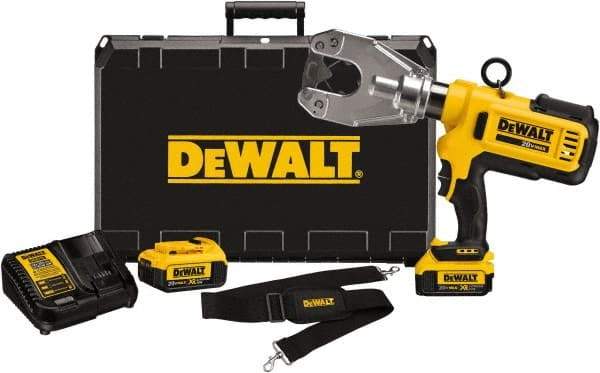 DeWALT - 6 Ton Electric Crimper - Includes DCE350, (2) DCB204, DCE115, Shoulder Strap, Kit Box - All Tool & Supply