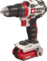 Porter-Cable - 20 Volt 1/2" Chuck Mid-Handle Cordless Drill - 0-1800 RPM, Keyless Chuck, Reversible, 2 Lithium-Ion Batteries Included - All Tool & Supply