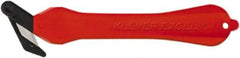 Klever Innovations - Fixed Safety Cutter - 1-1/4" Carbon Steel Blade, Red Plastic Handle, 1 Blade Included - All Tool & Supply