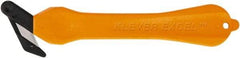 Klever Innovations - Fixed Safety Cutter - 1-1/4" Carbon Steel Blade, Orange Plastic Handle, 1 Blade Included - All Tool & Supply