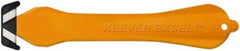 Klever Innovations - Fixed Safety Cutter - 1-1/4" Carbon Steel Blade, Orange Plastic Handle, 1 Blade Included - All Tool & Supply