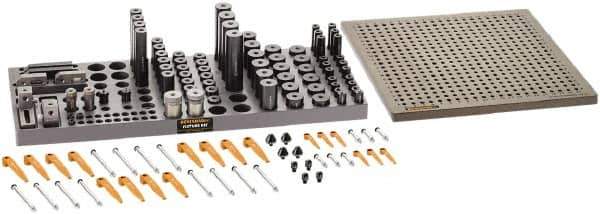 Renishaw - M6, CMM Clamping Kit - Use with CMM Fixtures, Includes 110Pc. Component Set, 300x300mm Plate - All Tool & Supply