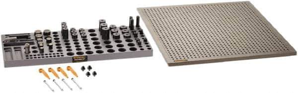 Renishaw - M6, CMM Magnetic & Clamping Kit - Use with CMM Fixtures, Includes 49Pc. Component Set, 450x450mm Plate - All Tool & Supply