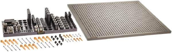 Renishaw - M8, CMM Clamping Kit - Use with CMM Fixtures, Includes 110Pc. Component Set, 600x600mm Plate - All Tool & Supply