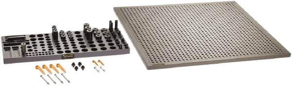 Renishaw - M8, CMM Clamping Kit - Use with CMM Fixtures, Includes 43Pc. Component Set, 600x600mm Plate - All Tool & Supply