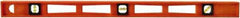 Johnson Level & Tool - 36" Long 3 Vial I-Beam Level - Structo-Cast, Orange - All Tool & Supply