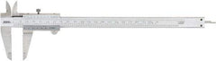 SPI - 0 to 200mm Stainless Steel Vernier Caliper - 0.02mm Graduation, 1.97" Jaw Depth, 0.0015" Accuracy, Includes NIST Traceability Certificate - All Tool & Supply