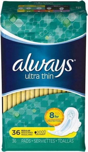 Always - Folded Sanitary Napkins - Regular Absorbency, Up to 8 Hours LeakGuard Protection - All Tool & Supply