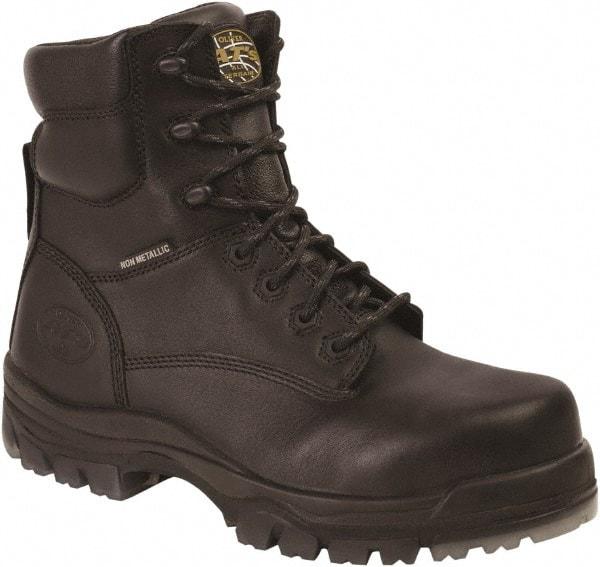 OLIVER - Men's Size 12 Wide Width Composite Work Boot - Black, Leather Upper, Rubber Outsole, 6" High, Lace-Up - All Tool & Supply