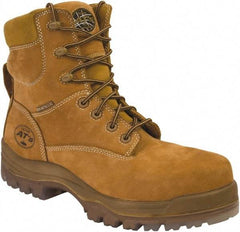 OLIVER - Men's Size 11 Wide Width Composite Work Boot - Wheat, Leather Upper, Rubber Outsole, 6" High, Lace-Up - All Tool & Supply