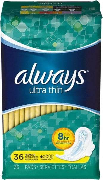 Always - Folded Sanitary Napkins - Regular Absorbency, Up to 8 Hours LeakGuard Protection - All Tool & Supply