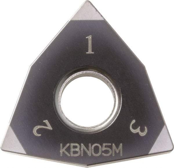 Kyocera - WNGA431 Grade KBN25M CBN Turning Insert - Megacoat Finish, 80° Trigon, 1/2" Inscr Circle, 3/16" Thick, 1/64" Corner Radius - All Tool & Supply