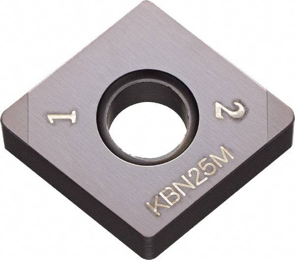 Kyocera - CNGA433 Grade KBN05M CBN Turning Insert - Megacoat Finish, 80° Diamond, 1/2" Inscr Circle, 3/16" Thick, 3/64" Corner Radius - All Tool & Supply