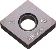 Kyocera - CNGA433 Grade KBN05M CBN Turning Insert - Megacoat Finish, 80° Diamond, 1/2" Inscr Circle, 3/16" Thick, 3/64" Corner Radius - All Tool & Supply