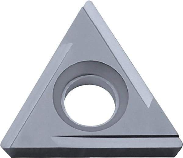 Kyocera - TPGH221 H Grade PV720 Cermet Turning Insert - TiCN (Megacoat Nano) Finish, 60° Triangle, 1/4" Inscr Circle, 1/8" Thick, 1/64" Corner Radius - All Tool & Supply