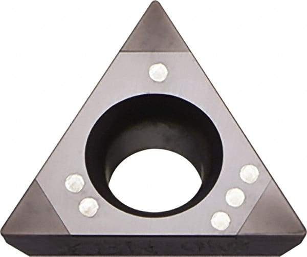 Kyocera - TPGB222 Grade KBN10M CBN Turning Insert - Megacoat Finish, 60° Triangle, 1/4" Inscr Circle, 1/8" Thick, 1/32" Corner Radius - All Tool & Supply