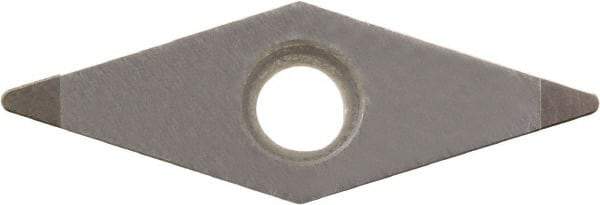 Kyocera - VBGW221 Grade KBN10M CBN Turning Insert - Megacoat Finish, 35° Diamond, 1/4" Inscr Circle, 1/8" Thick, 1/64" Corner Radius - All Tool & Supply