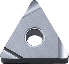 Kyocera - TNEG331 SSF Grade PV720 Cermet Turning Insert - TiCN (Megacoat Nano) Finish, 60° Triangle, 3/8" Inscr Circle, 3/16" Thick, 1/64" Corner Radius - All Tool & Supply