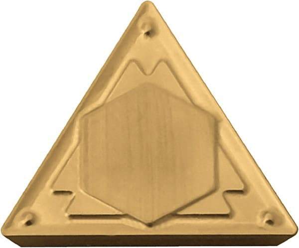 Kyocera - TPMR322 HQ Grade PV720 Cermet Turning Insert - TiCN (Megacoat Nano) Finish, 60° Triangle, 3/8" Inscr Circle, 1/8" Thick, 1/32" Corner Radius - All Tool & Supply