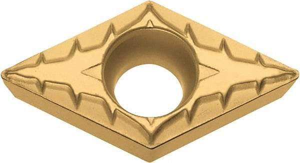 Kyocera - DCMT32.52 XP Grade CA525 Carbide Turning Insert - TiCN/Al2O3/TiN Finish, 55° Diamond, 3/8" Inscr Circle, 5/32" Thick, 1/32" Corner Radius - All Tool & Supply